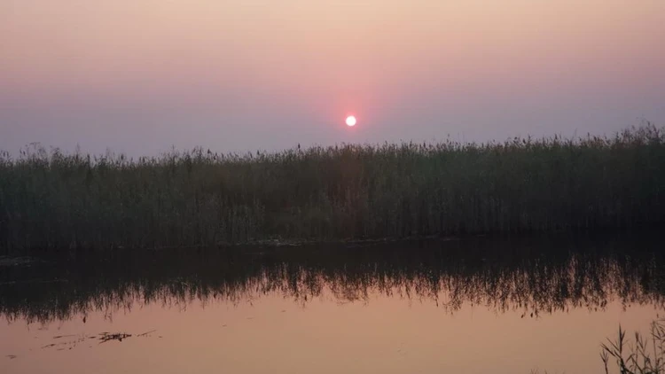 The River creating the boader between Zambia and Angola